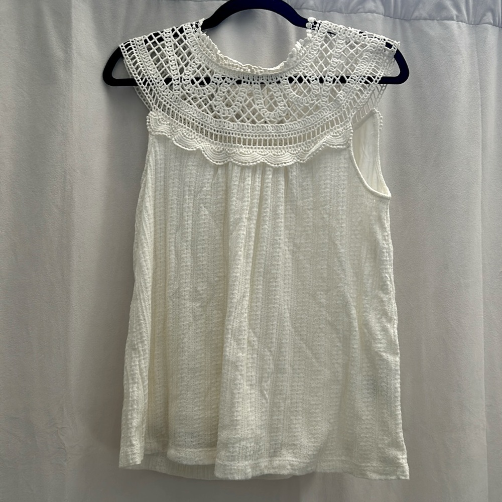 Meadow Rue by Anthropologie Crochet Sweater Tank Top
